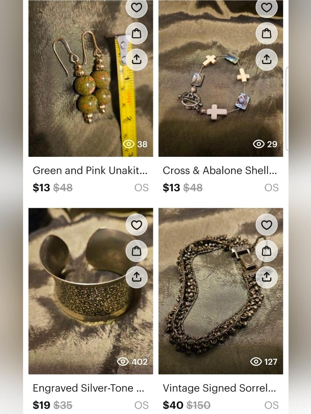 Jewelry Bundle 3 Bracelets 1 Pair Earrings